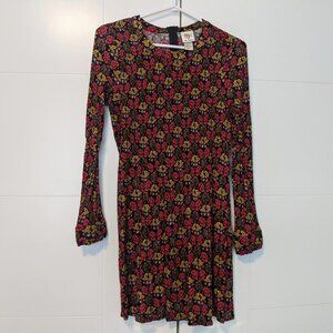 Floral Dress with Long Sleeves